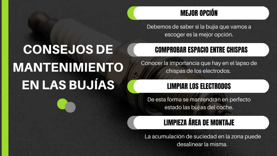 Consejos de mantenimiento en las bujías