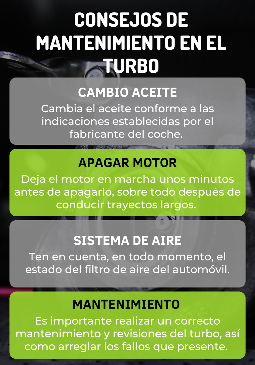Consejos de mantenimiento en el turbo