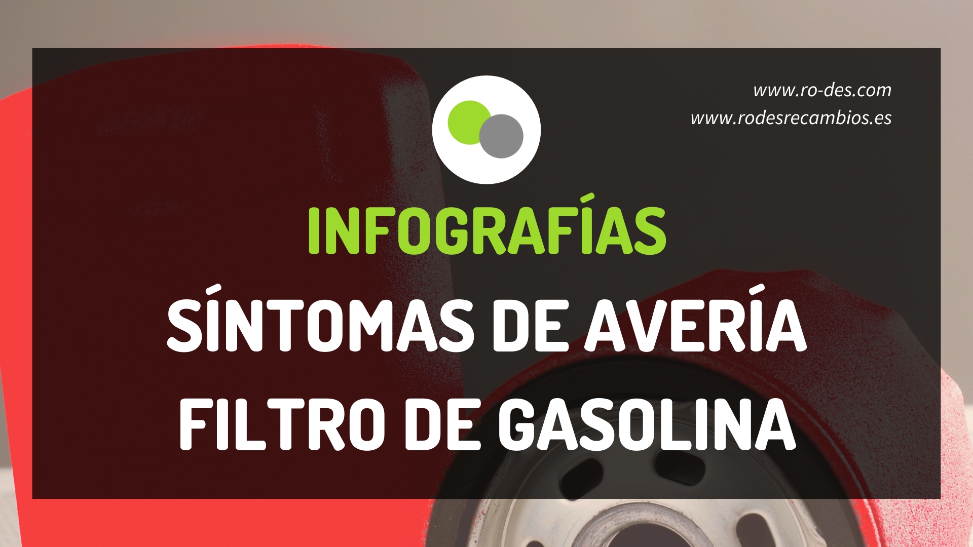 Infografías sobre las averías o fallos en el filtro de gasolina