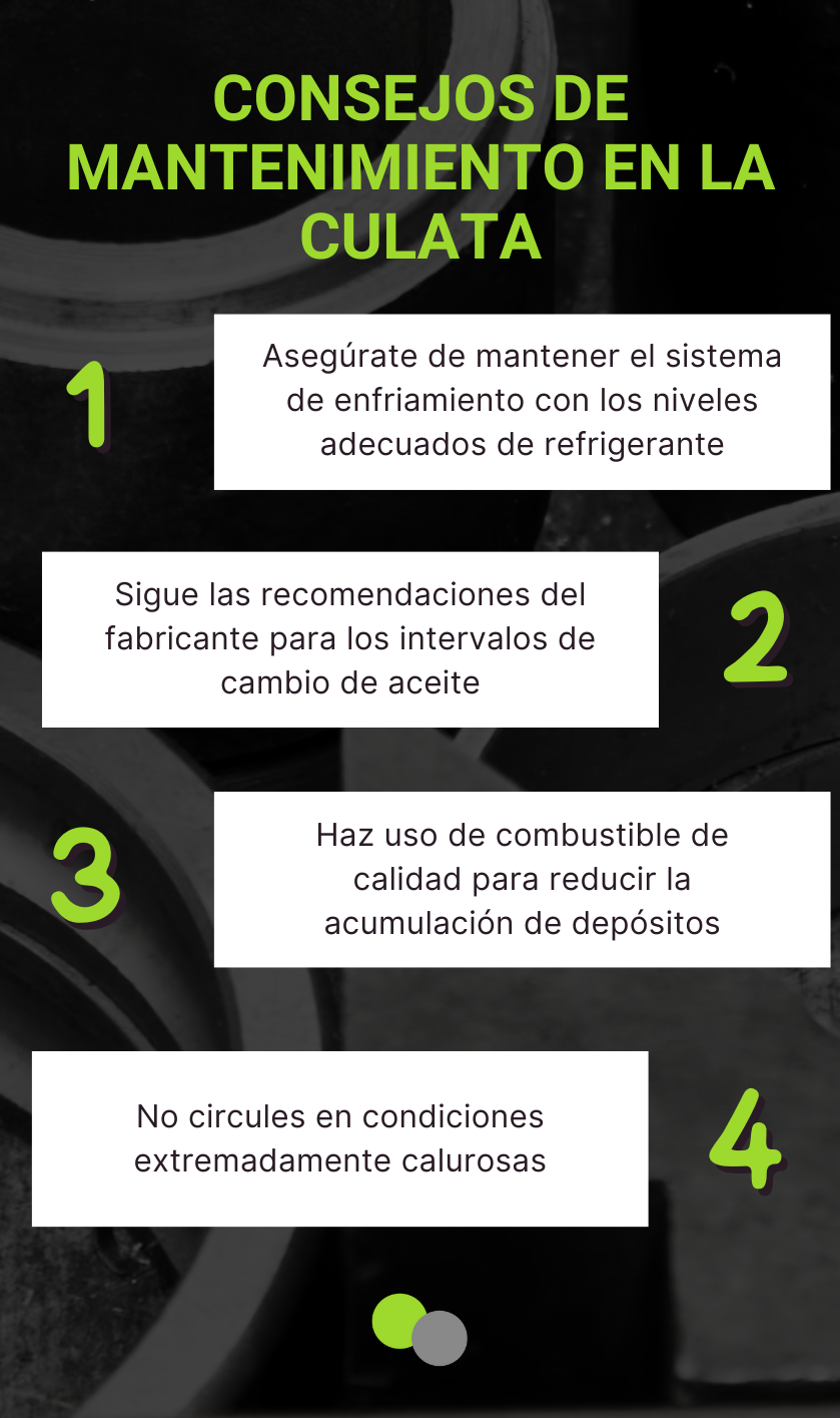 Consejos de mantenimiento en la culata 