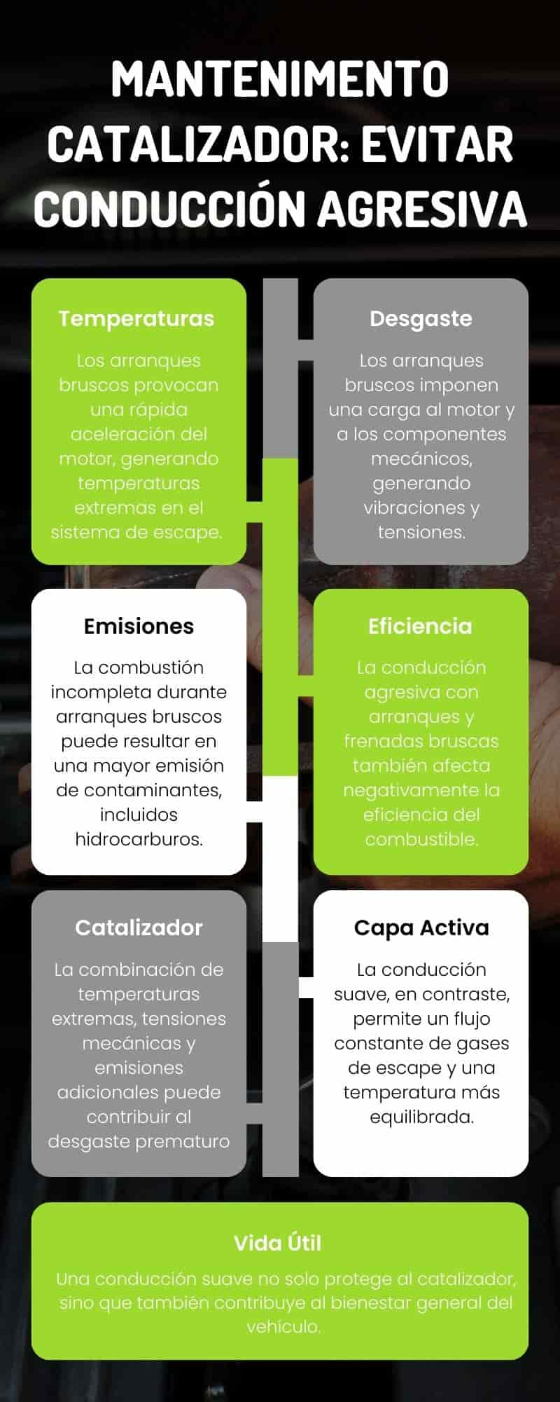 Mantenimiento del catalizador: Combustible de calidad