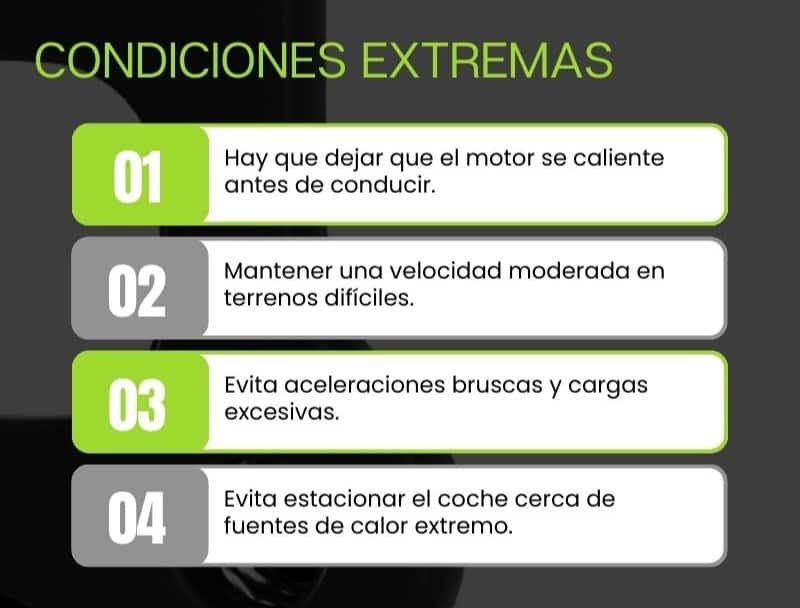 Mantenimiento del colector de escape: Evitar las condiciones extremas