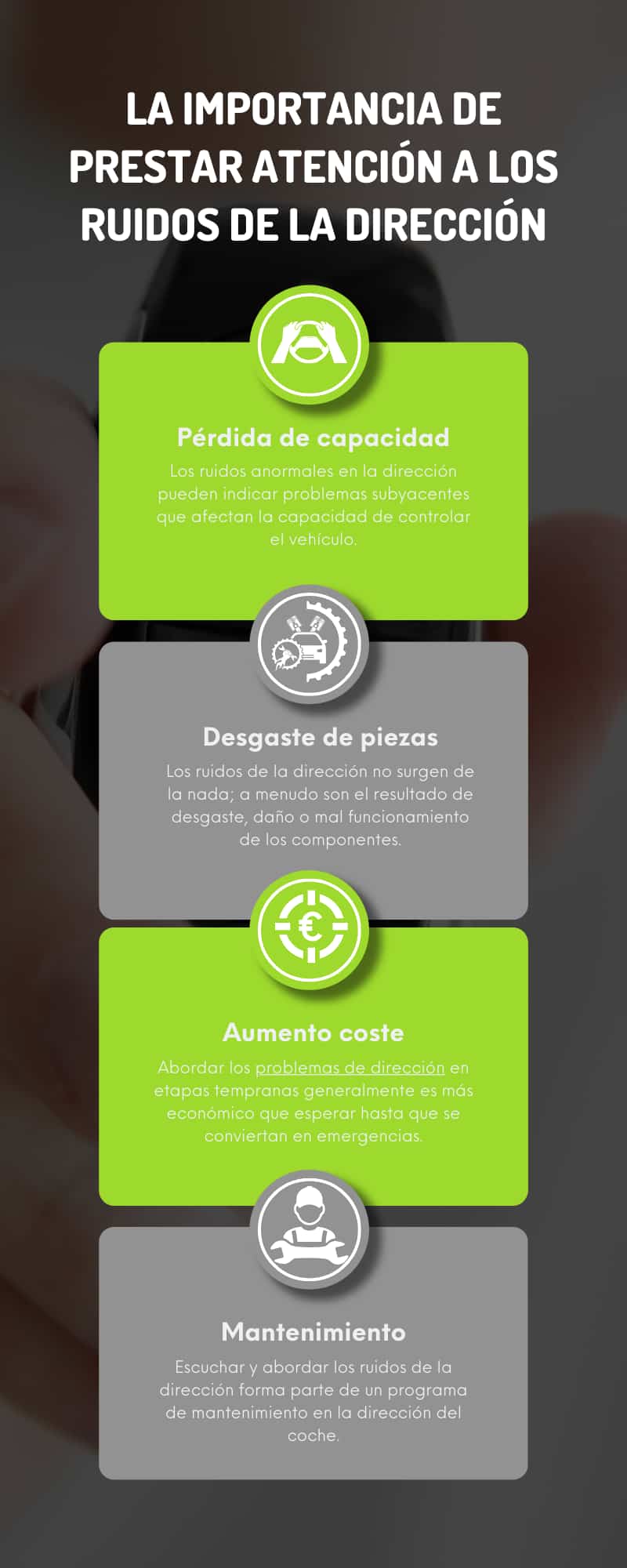 La importancia de prestar atención a los ruidos de la dirección La importancia de prestar atención a los ruidos de la dirección