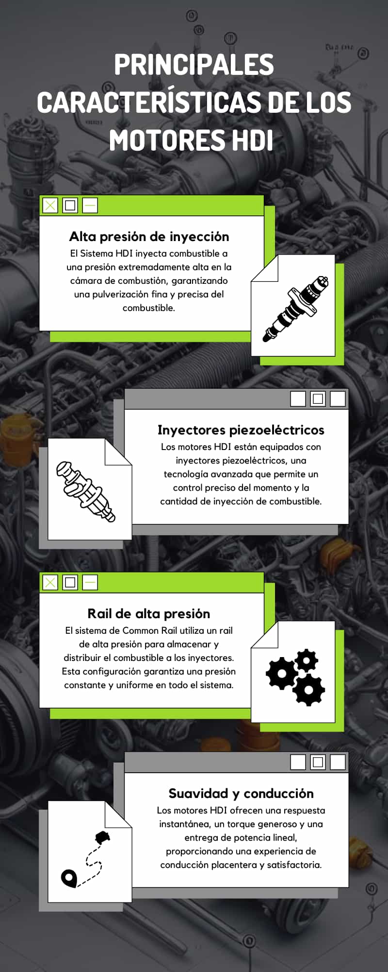 Principales características de los motores HDI Principales características de los motores HDI