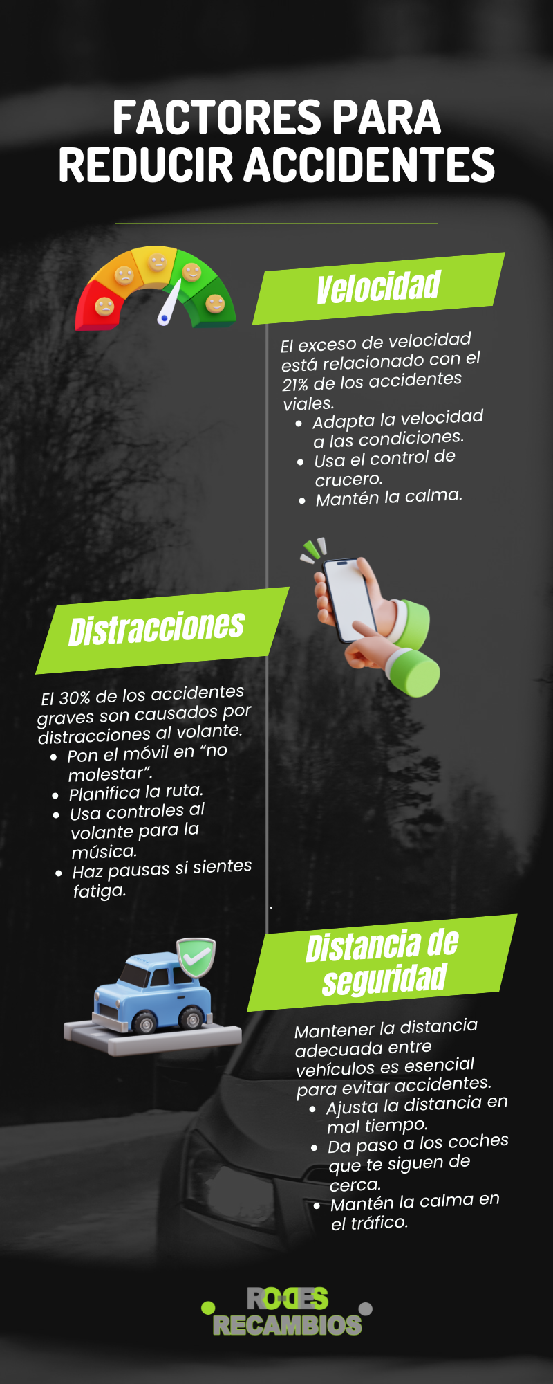 Factores y recomendaciones para reducir accidentes